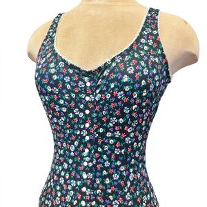 Sessa Vintage Swimsuit Bodysuit Floral One Piece 6 8 10